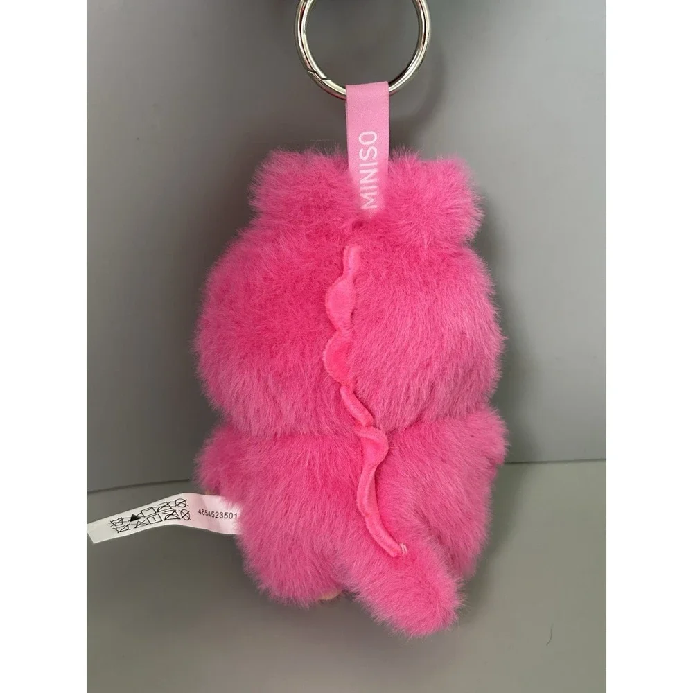 Chibi Shin-chan Official Pink MINISO Monkey Keyring BAG Charm Keychain Plush 5